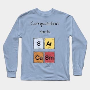 Science Sarcasm S Ar Ca Sm Elements of Humor Composition blue Long Sleeve T-Shirt